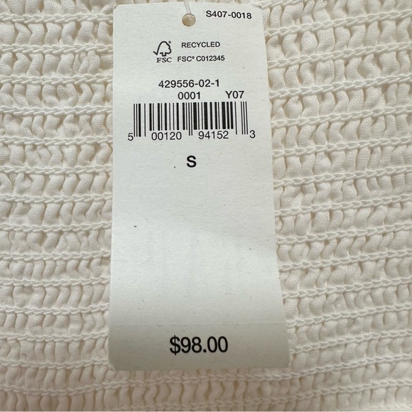 NWT GAP Linen-Blend Square-Neck White Maxi Dress Size Small - Picture 11 of 13